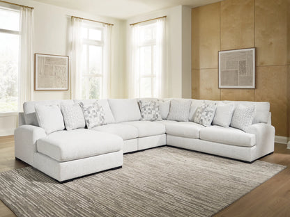 Misty-Lakes - 5-Piece Sectional With LAF Corner Chaise - Chalk