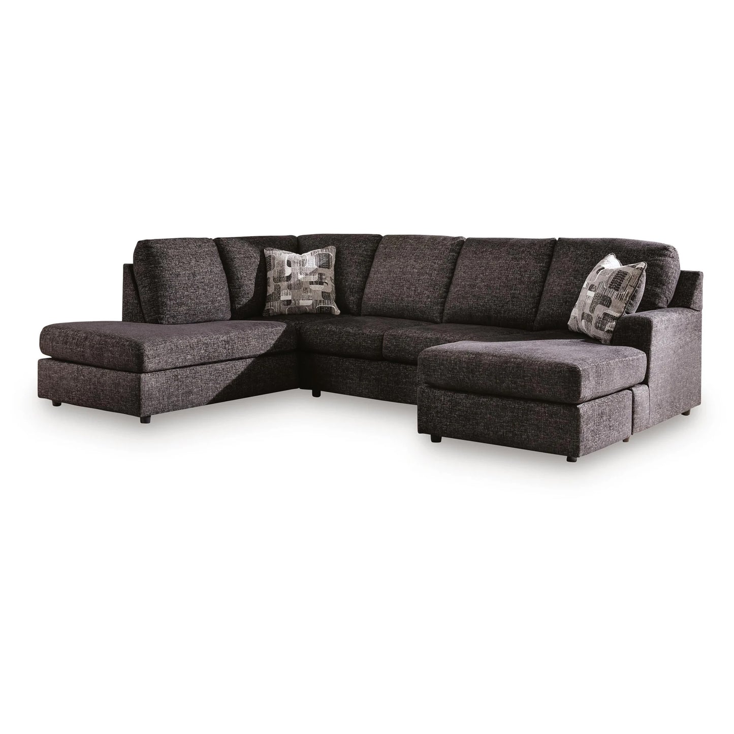 Lentiz - 2-Piece Sectional With LAF Corner Chaise - Onyx