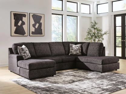 Lentiz - 2-Piece Sectional With RAF Corner Chaise - Onyx