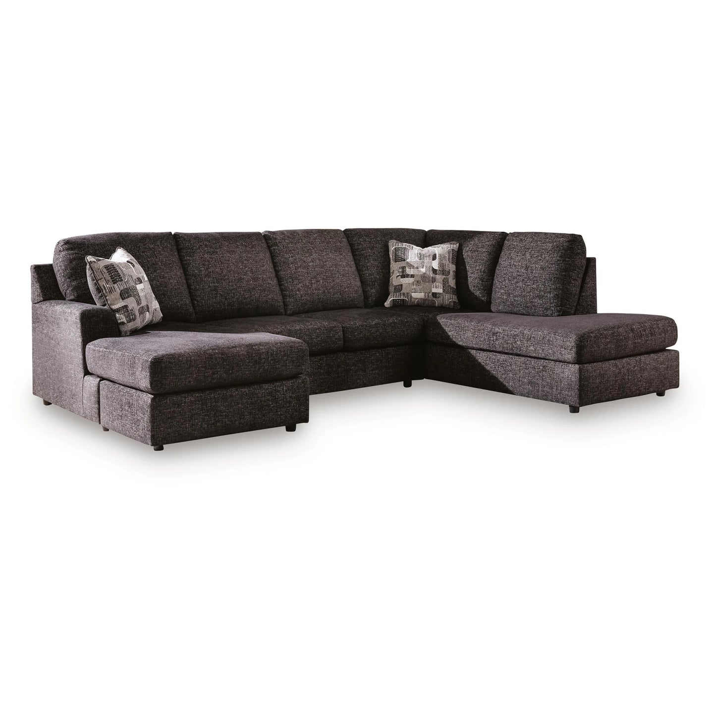 Lentiz - 2-Piece Sectional With RAF Corner Chaise - Onyx