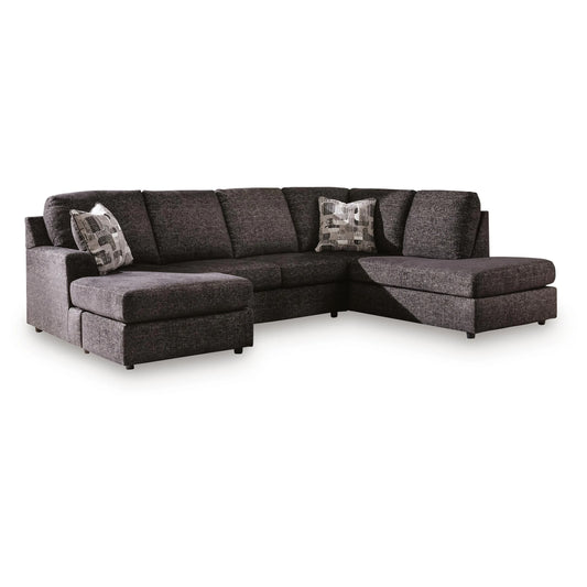 Lentiz - 2-Piece Sectional With RAF Corner Chaise - Onyx
