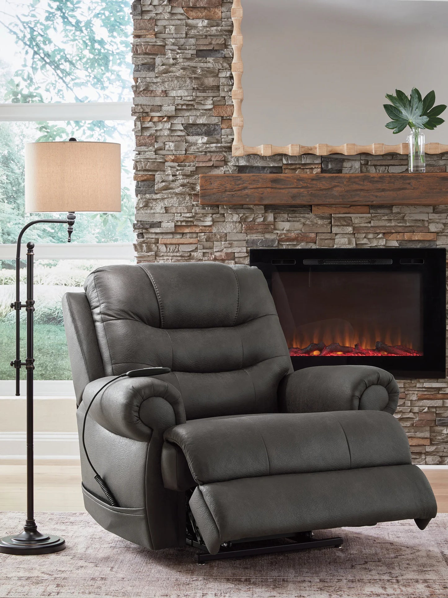 Revived and Restored - Power Lift Recliner - Granite