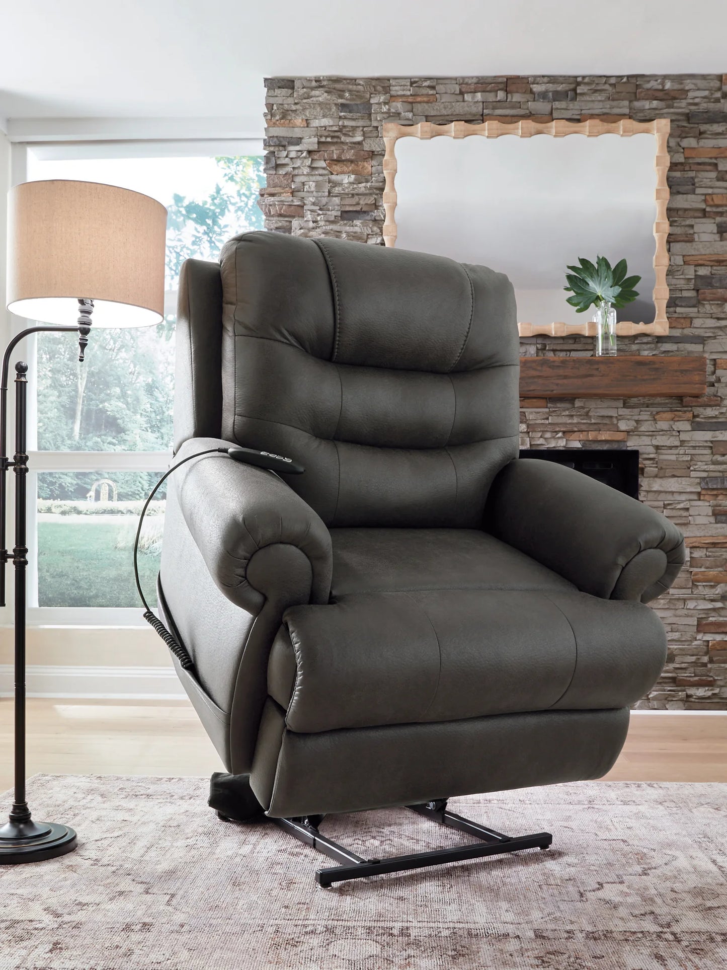 Revived and Restored - Power Lift Recliner - Granite