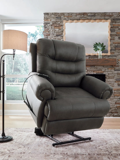 Revived and Restored - Power Lift Recliner - Granite
