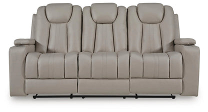 Elevate Edges - Reclining Sofa With Drop Down Table - Coin