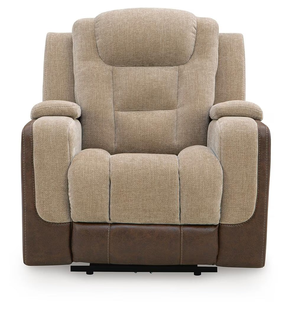 Mixed Motion - Power Recliner With Adjustable Headrest - Brownstone