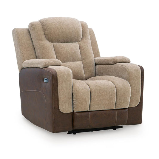 Mixed Motion - Power Recliner With Adjustable Headrest - Brownstone