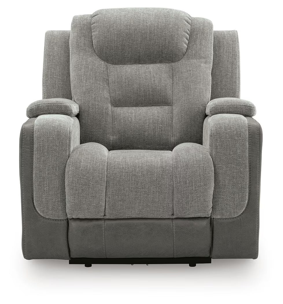 Mixed Motion - Power Recliner With Adjustable Headrest - Shadow