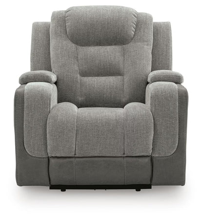Mixed Motion - Power Recliner With Adjustable Headrest - Shadow