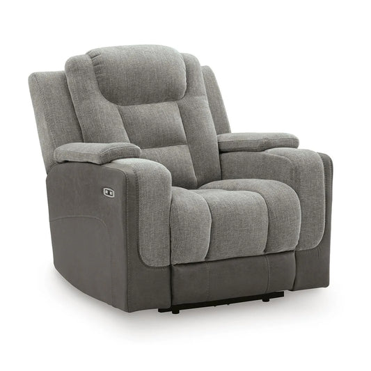 Mixed Motion - Power Recliner With Adjustable Headrest - Shadow