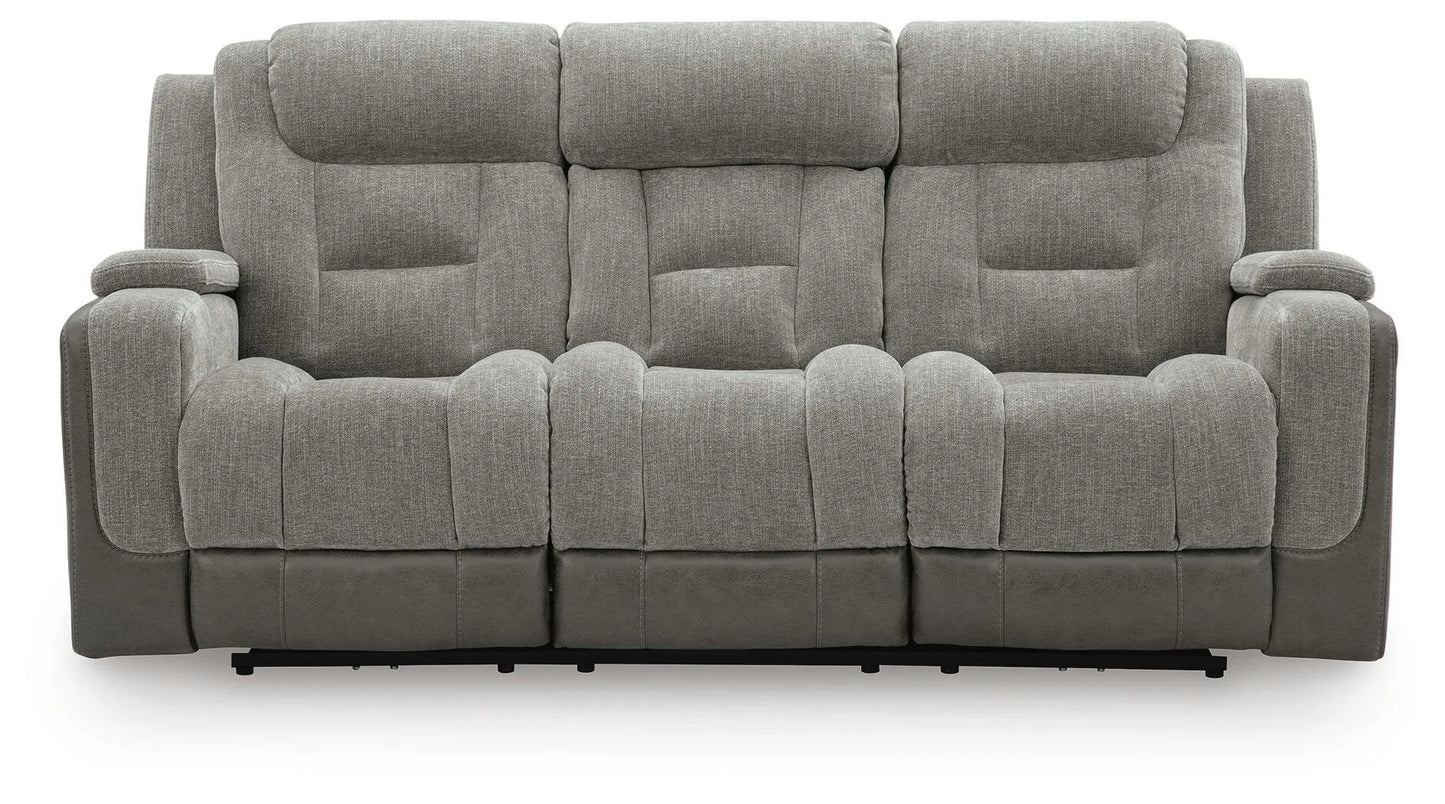 Mixed Motion - Power Reclining Sofa With Adjustable Headrest - Shadow