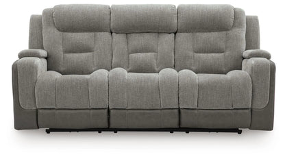 Mixed Motion - Power Reclining Sofa With Adjustable Headrest - Shadow