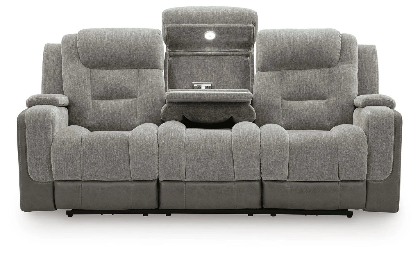 Mixed Motion - Power Reclining Sofa With Adjustable Headrest - Shadow