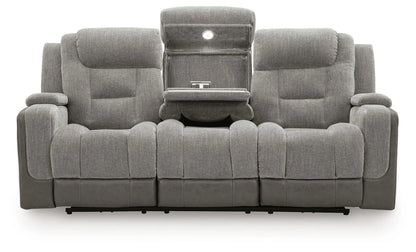 Mixed Motion - Power Reclining Sofa With Adjustable Headrest - Shadow