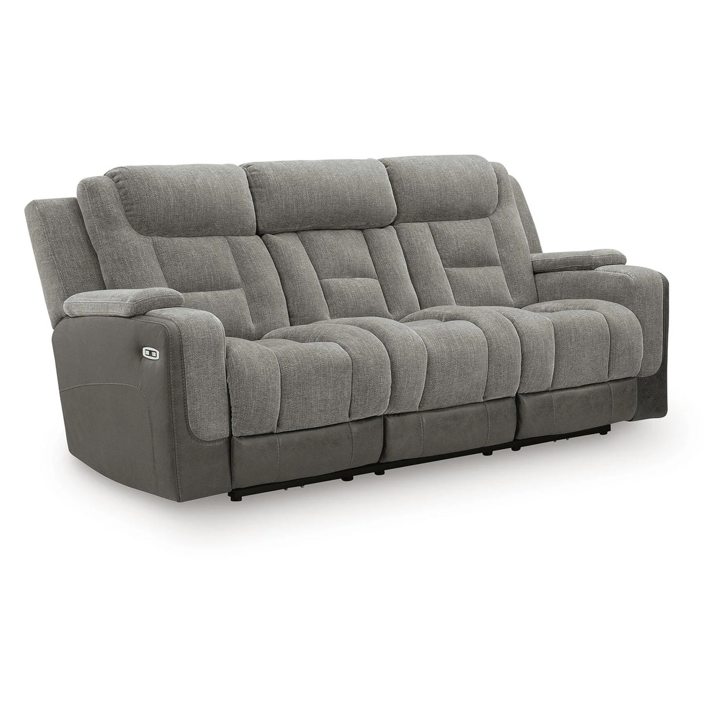 Mixed Motion - Power Reclining Sofa With Adjustable Headrest - Shadow