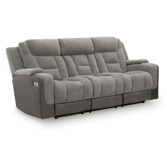 Mixed Motion - Power Reclining Sofa With Adjustable Headrest - Shadow
