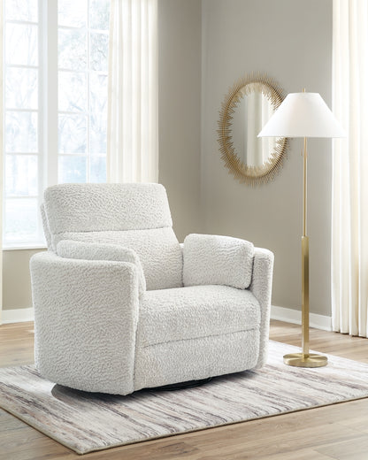 Gosaldo - Swivel Glider Power Recliner - Silver