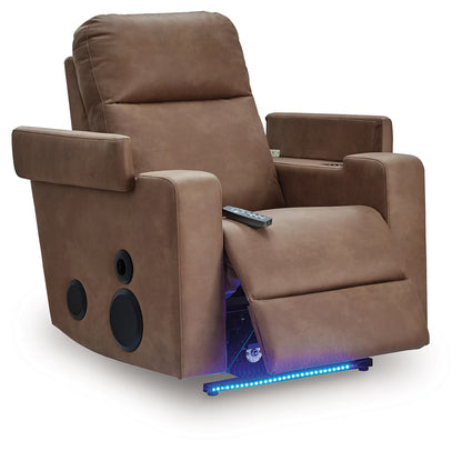 Lorrenton - Caramel - Glider Power Recliner With Audio System