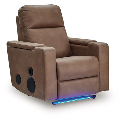 Lorrenton - Caramel - Glider Power Recliner With Audio System