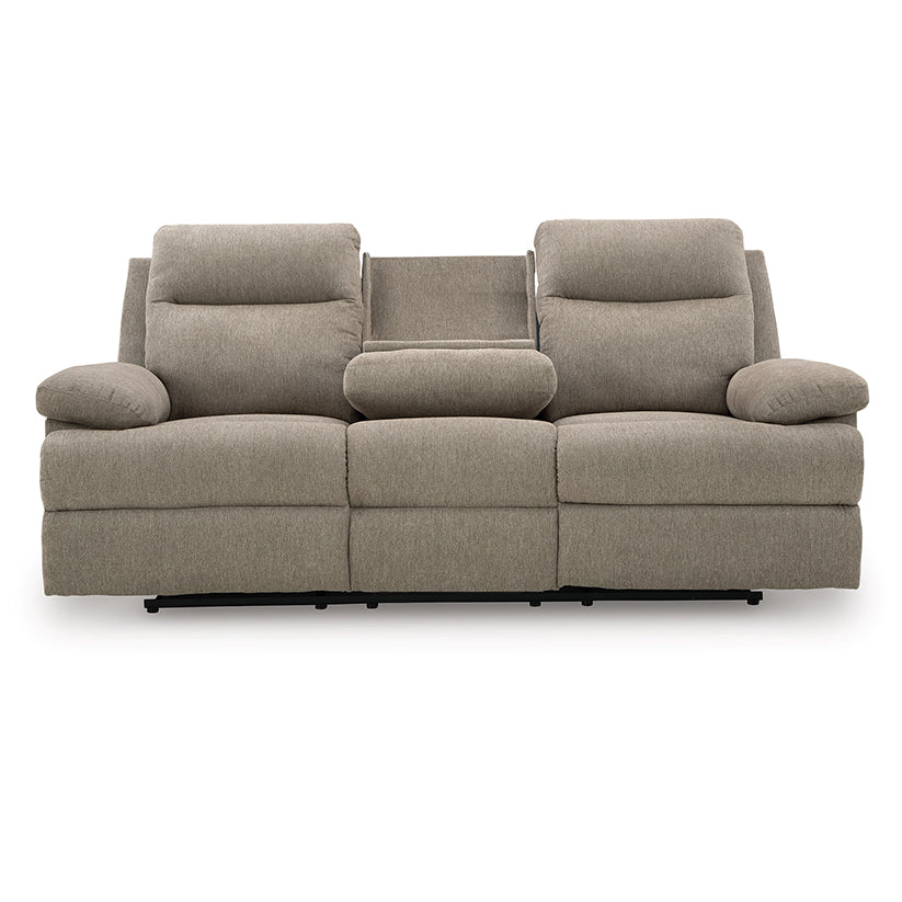 Side-Swipe - Mocha - Reclining Sofa With Drop Down Table