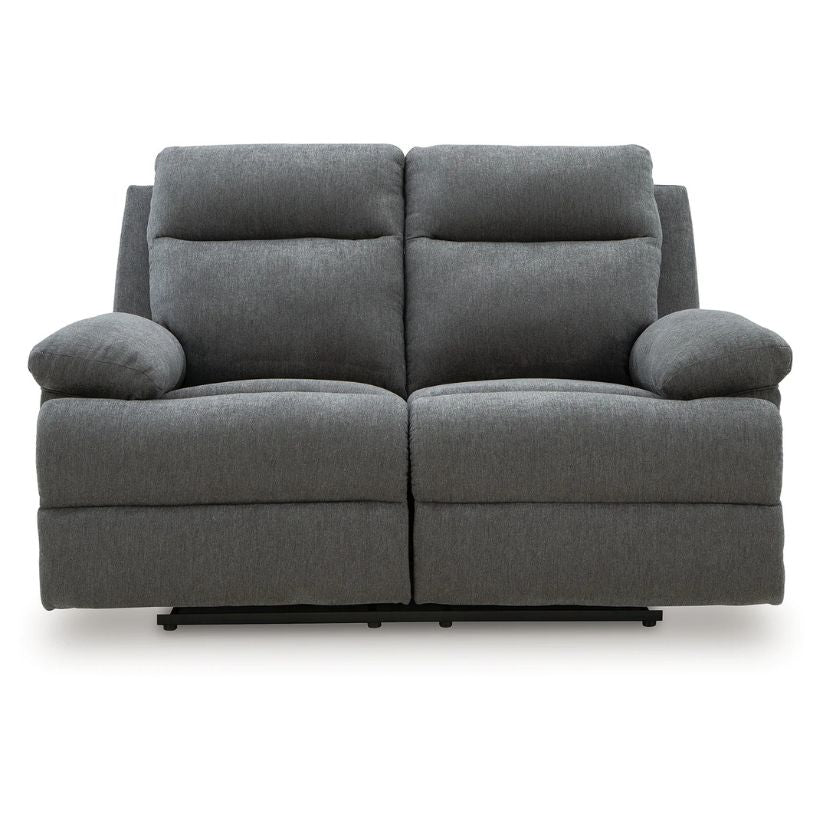 Side-Swipe - Charcoal - Reclining Loveseat