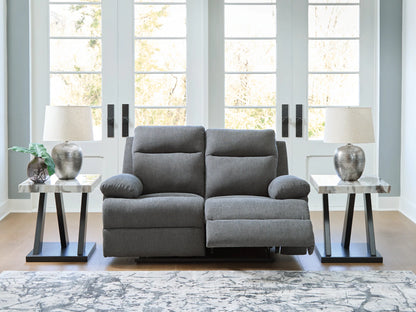 Side-Swipe - Charcoal - Reclining Loveseat