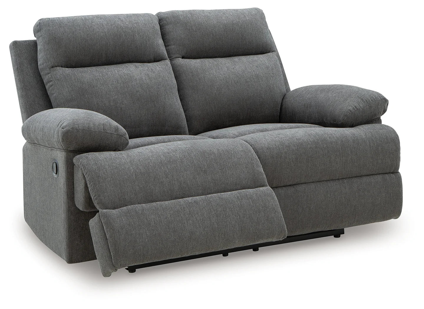 Side-Swipe - Charcoal - Reclining Loveseat