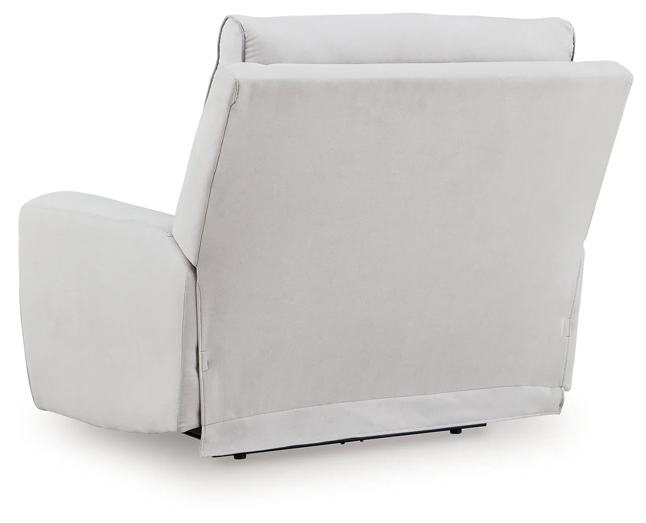 Social Pointe - Pearl / Ash - Power Recliner / Adjustable Headrest