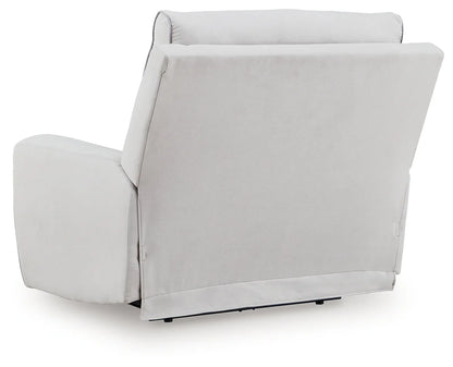 Social Pointe - Pearl / Ash - Power Recliner / Adjustable Headrest