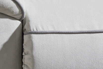 Social Pointe - Pearl / Ash - 2-Piece Reclining Loveseat