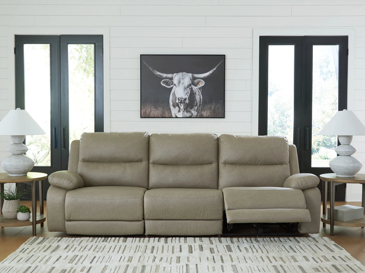 Narwhal Place - Pebble - 3-Piece Power Reclining Sectional