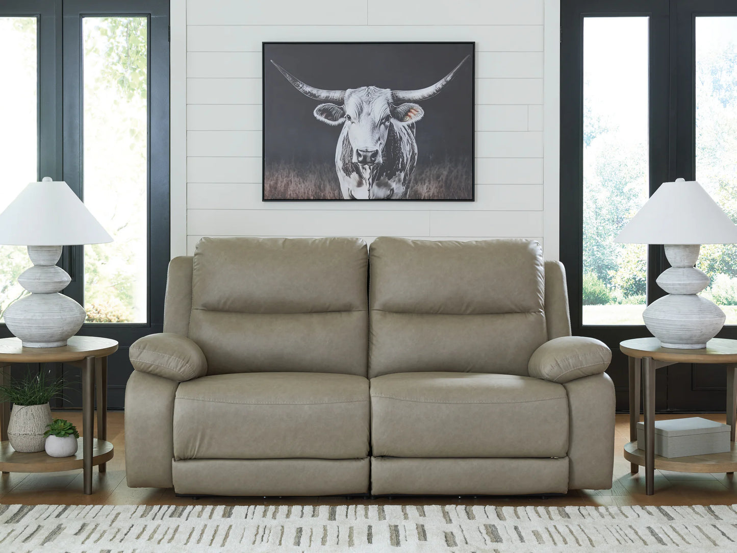 Narwhal Place - Pebble - 2-Piece Reclining Loveseat