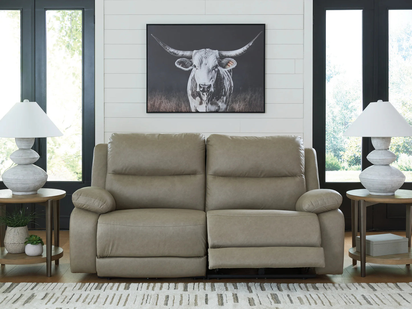 Narwhal Place - Pebble - 2-Piece Reclining Loveseat