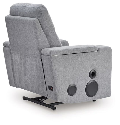 Pineland - Pewter - Glider Power Recliner With Audio System