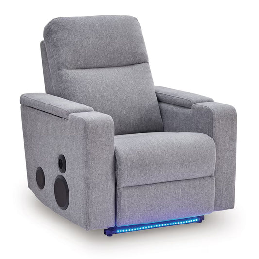 Pineland - Pewter - Glider Power Recliner With Audio System