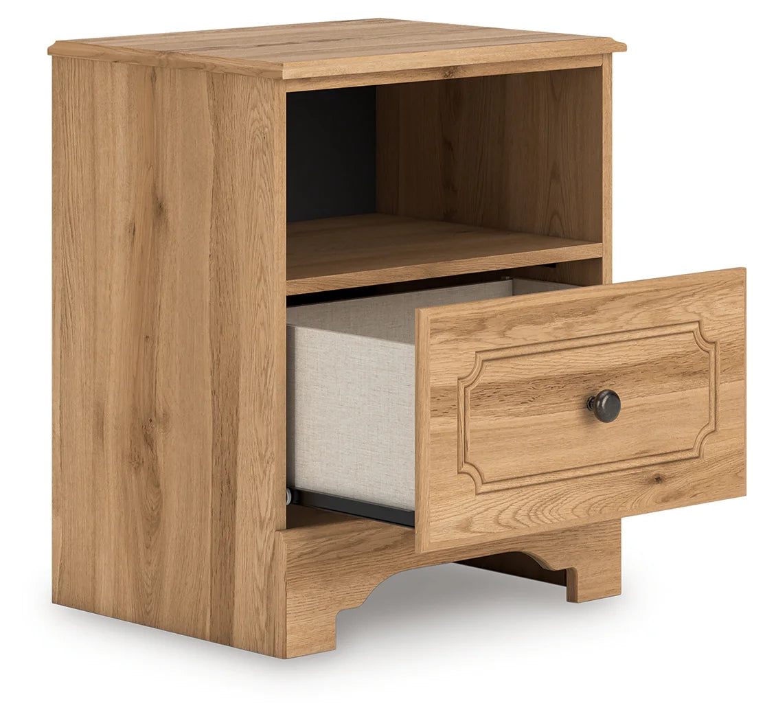 Aleaport - Warm Brown - One Drawer Night Stand