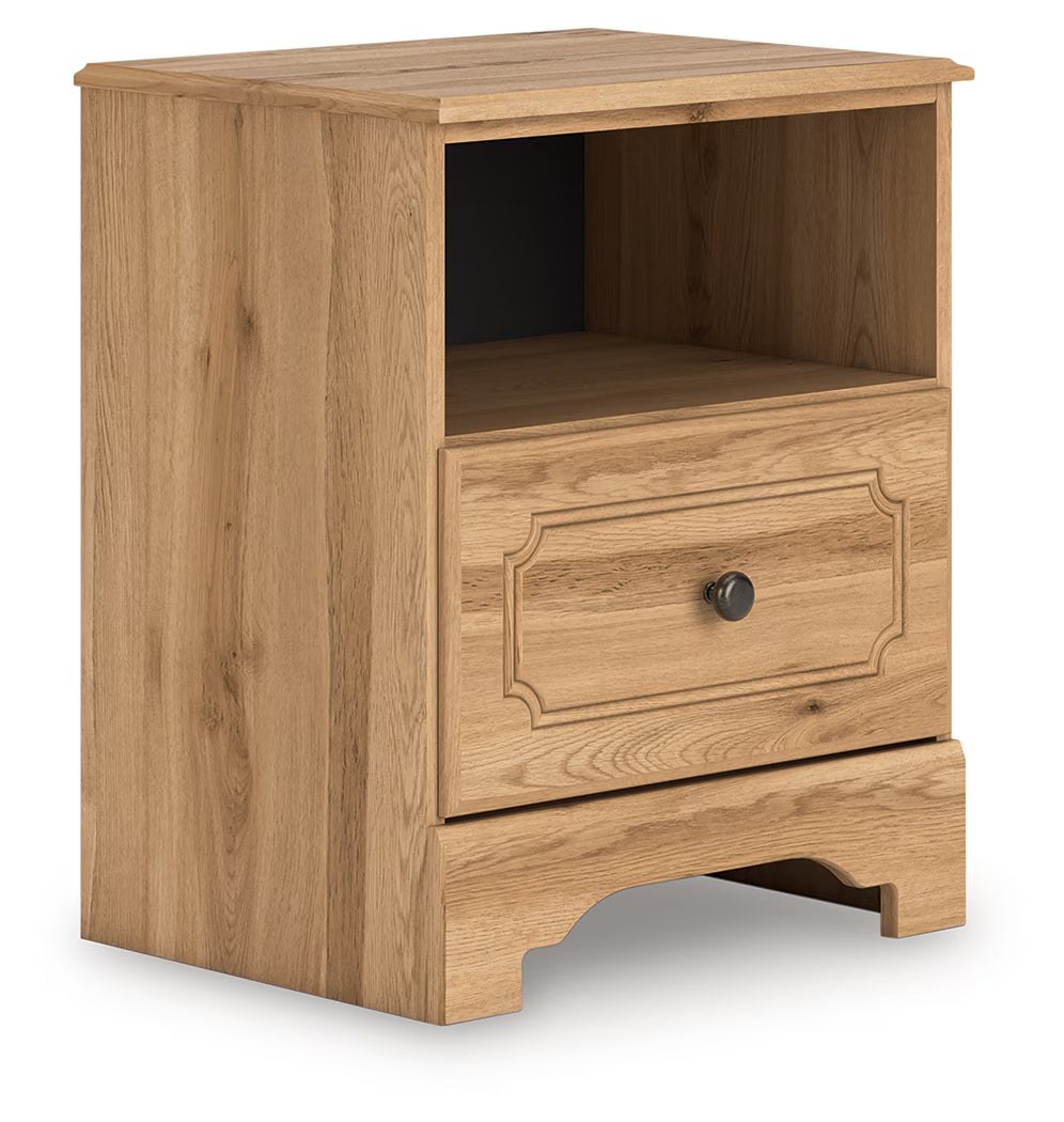 Aleaport - Warm Brown - One Drawer Night Stand