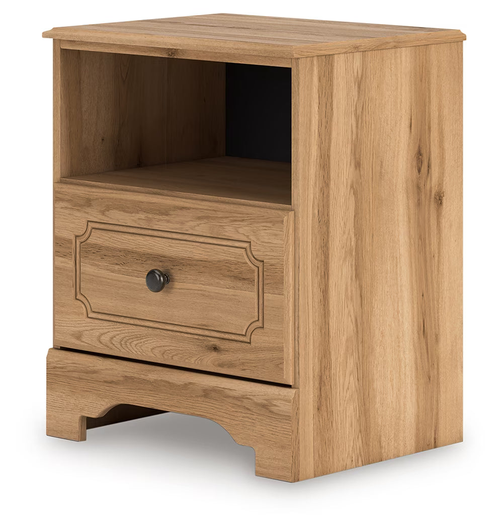 Aleaport - Warm Brown - One Drawer Night Stand