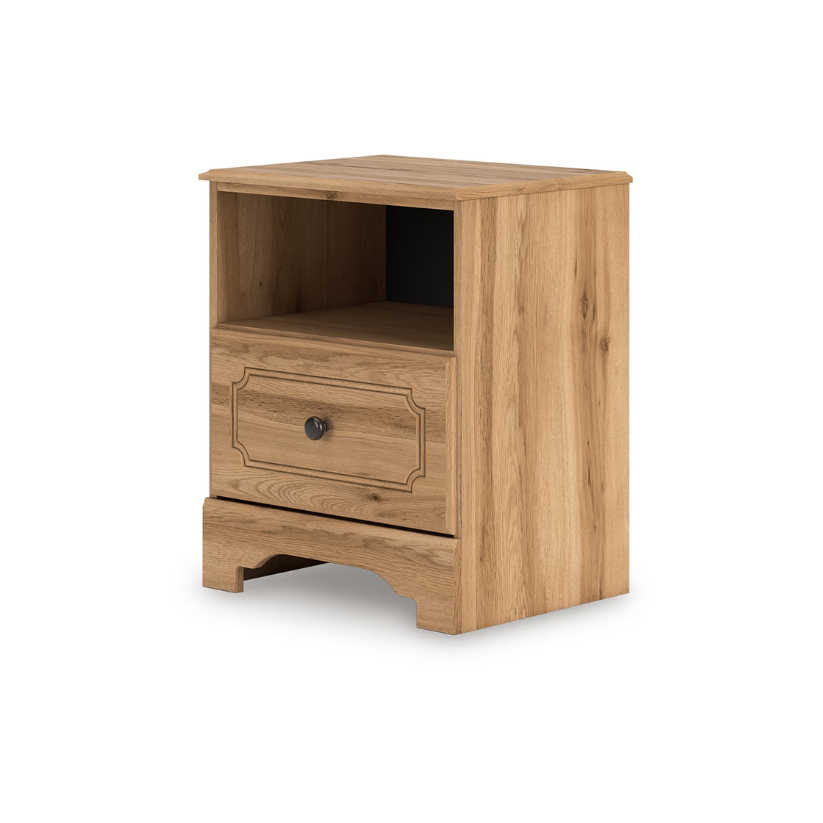 Aleaport - Warm Brown - One Drawer Night Stand