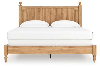 Aleaport - Warm Brown - King Panel Bed