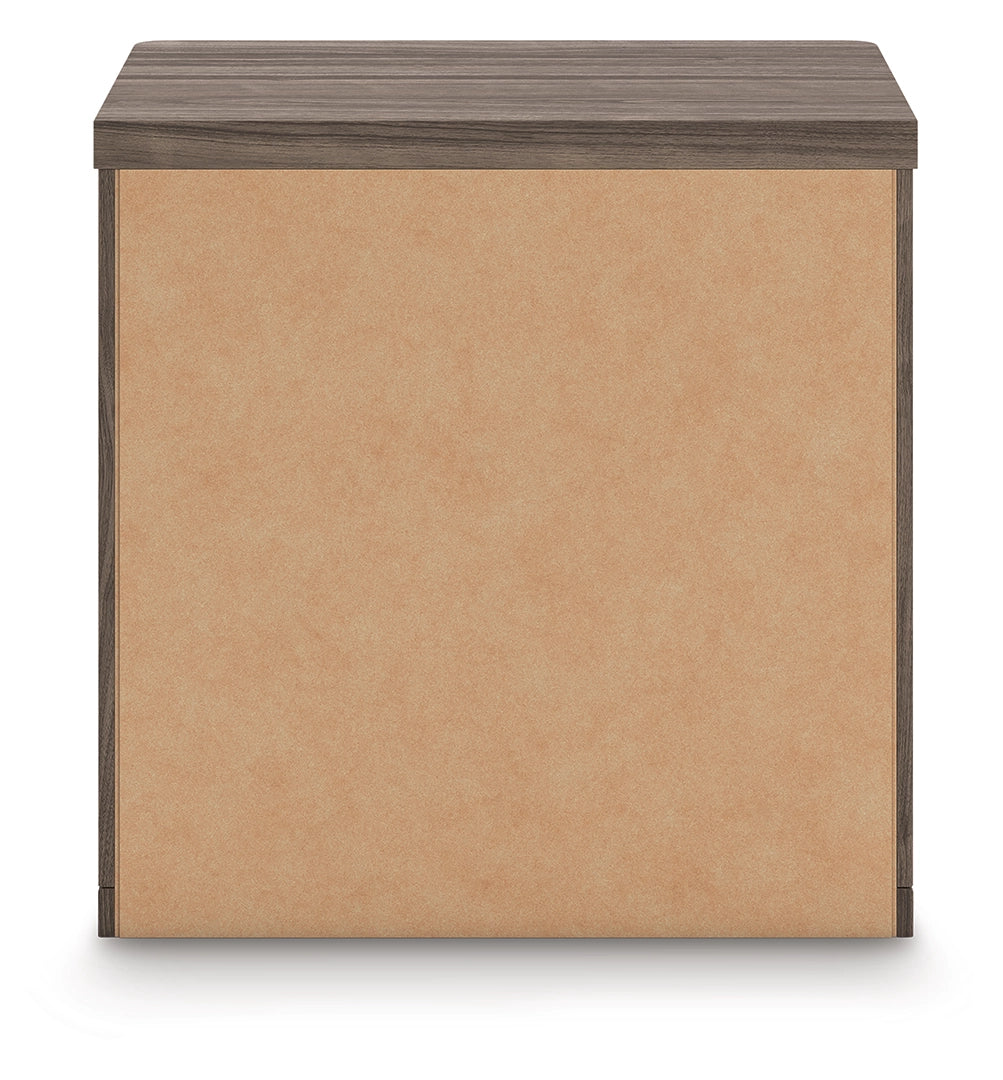 Kendanport - Brown / White - Two Drawer Night Stand