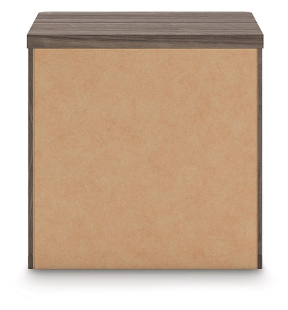 Kendanport - Brown / White - Two Drawer Night Stand