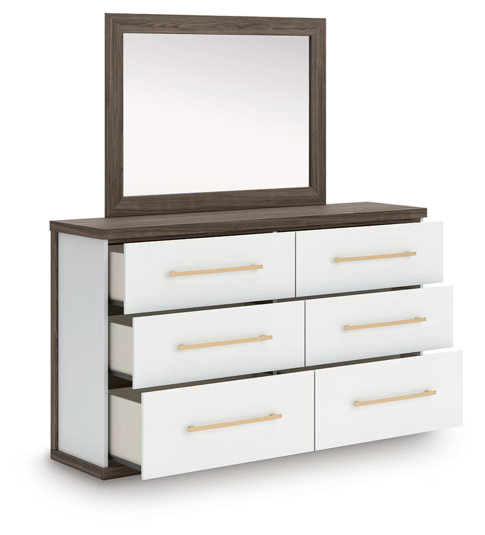 Kendanport - Brown - Dresser And Mirror
