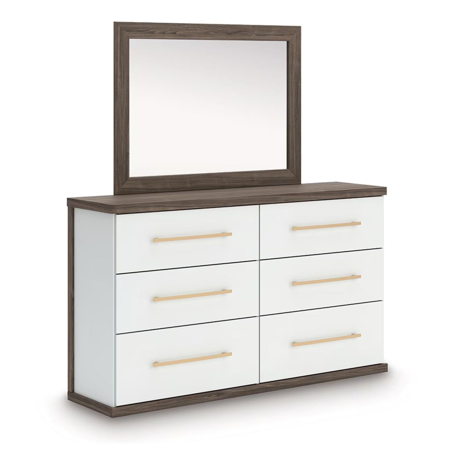 Kendanport - Brown - Dresser And Mirror