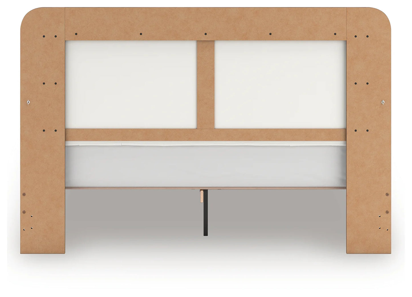 Kendanport - King Upholstered Bed - White / Brown