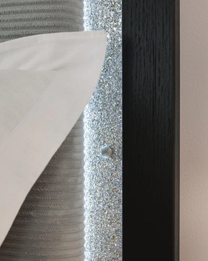 Maeling - King Upholstered Panel Bed - Black