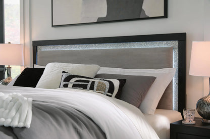 Maeling - King Upholstered Panel Bed - Black