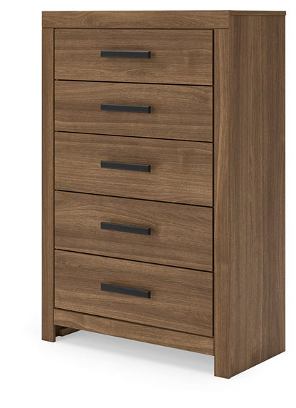 Broachmyn - Five Drawer Chest - Auburn