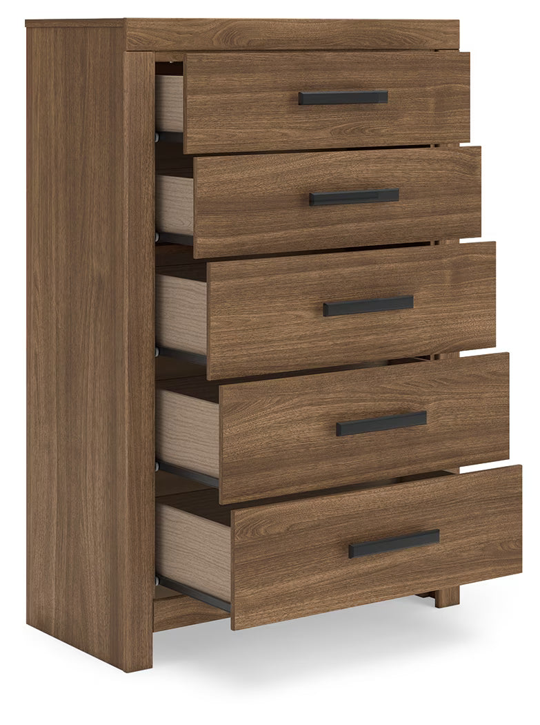 Broachmyn - Five Drawer Chest - Auburn
