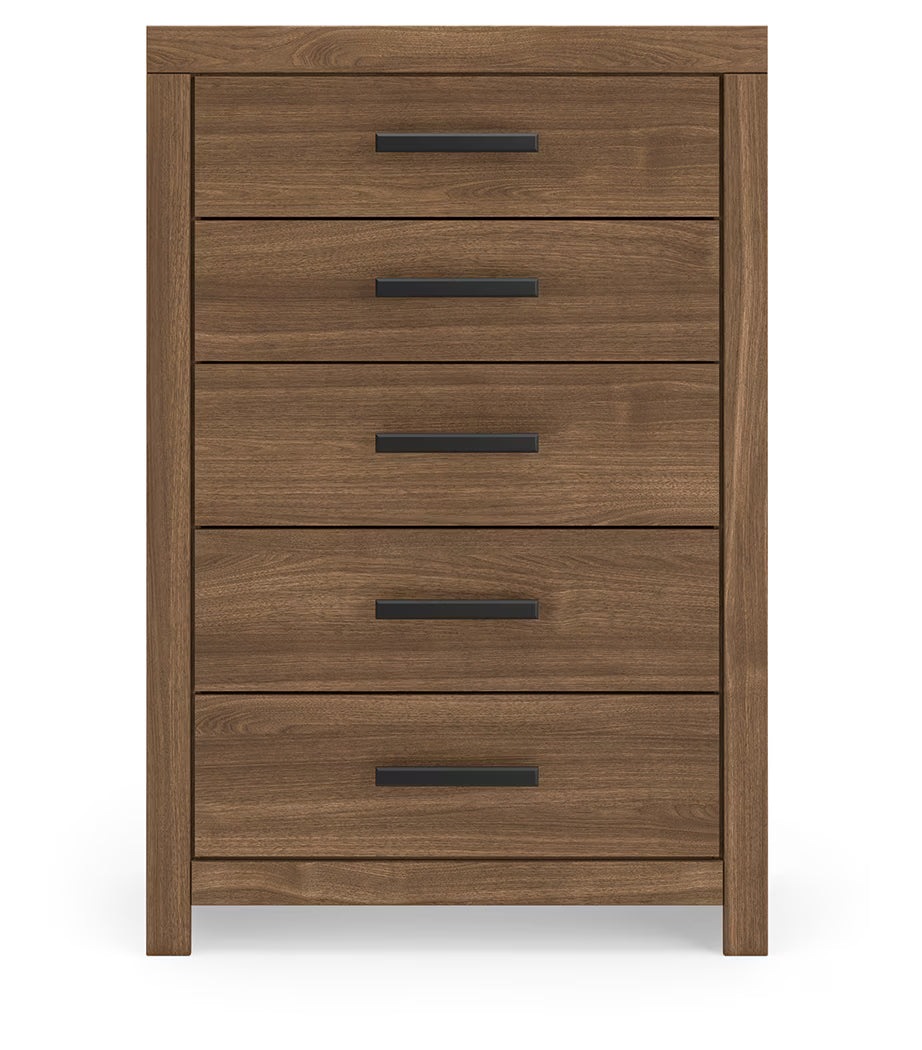 Broachmyn - Five Drawer Chest - Auburn